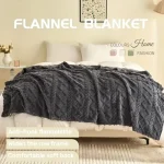 Ultra-Soft 3D Plush Fleece Blanket – Luxurious Dense Weave, Cozy Flannel Throw for Warmth 2