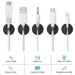 5/50Pcs Mini Cable Winder Organizer USB Charging Cable Clips Desk Tidy Organiser Wire Cord Holder Protectors In Home Office Car 4