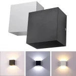 6W 12W Waterproof AC85-265V Surface Mounted LED Wall Light Modern Nordic Luminaire Indoor Wall Lamps Living Room Porch Outdoor 2