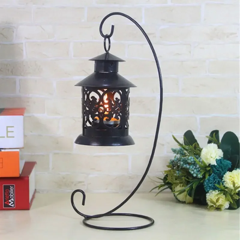 Household Hot Sale 23CM Iron Holder Hanging Candlestick Glass Ball Basket Light Lantern Stand Small Objects Decoration Household Hot Sale 23CM Iron Holder Hanging Candlestick Glass Ball Basket Light Lantern Stand Small Objects Decoration