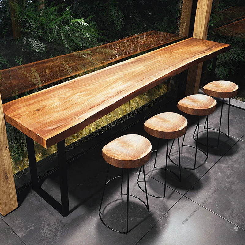 Nordic Originality Bar Table Solid Wood Designers Balcony Wall Advanced Bar Table Saloon Coffee Tavern Furniture Mesa Alta FYBT Nordic Originality Bar Table Solid Wood Designers Balcony Wall Advanced Bar Table Saloon Coffee Tavern Furniture Mesa Alta FYBT
