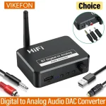 Bluetooth 5.0 Receiver Digital to Analog Audio DAC Converter Adapter Digital SPDIF Optical Toslink to 3.5mm 3.5 AUX Jack RCA L/R