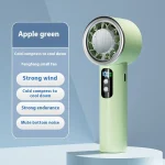 Summer Portable Ice Compress Handheld Turbo Fan 3 Wind Speeds Adjustable Mini Personal Fan Battery Operated Electric Fan 3