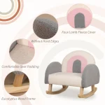 Rocking Toddle Sofa Chair for Nursery Kindergarten Playroom Bedroom - Gray 5