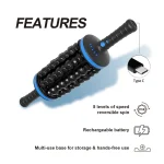 NEW Cordless Roller Body Massage Rechargeable Vibrators 360 Rolling Percussive Massager Muscle Relaxation Back Foot Leg Relaxer 2