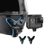 Motorcycle Helmet Chin Strap Mount Holder for GoPro Hero 13 12 11 10 9 8 AKASO SJCAM insta360 DJI OSMO Action Camera Accessories 2