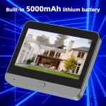 3MP Smart Life Tuya 1080P WiFi Door Bell Eye Peephole Camera 5000mAh Battery PIR Motion Detector IR Alexa Google Digital Viewer 3