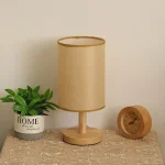 LED Bedside Table Lamps Simple Chinese Style Decoration Table Lamps Dimmable USB Plug Fabric Lampshade Bedroom Night Light 5