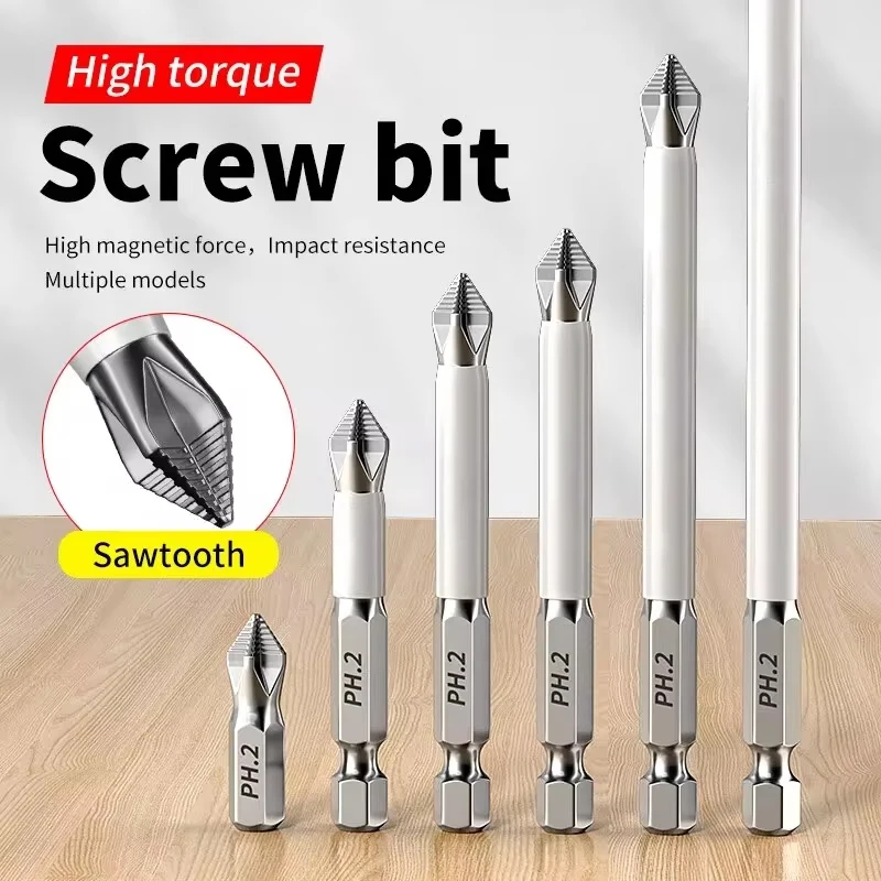 6 PCS Cross Screwdriver Head Strong Magnetic Anti Slip High Hardness Electric Screwdriver Tool Electric Drill Extended Hexagonal 6 PCS Cross Screwdriver Head Strong Magnetic Anti Slip High Hardness Electric Screwdriver Tool Electric Drill Extended Hexagonal