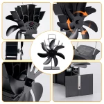 7 Blades Stove Fan Heat Powered Fireplace Fan Log Wood Burner Aluminum Alloy Eco-Fan Quiet Home Warm Efficient Heat Distribution 6