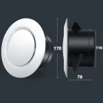 75/100/125/150mm Exhaust Hood ABS Air Vent Extract Valve Grille Round Diffuser Ducting Ventilation Cover Air Volume Cooling Vent 4