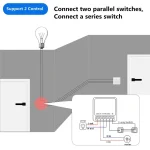 16A WiFi Smart Switch 2-Way DIY Light Switch Module Voice Control Tuya Smart Life Alexa Google Home for Smart Home Automation 4