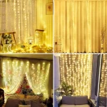 USB Christmas LED curtain lights, indoor fairy curtain lights, suitable for bedroom, background windows, holiday lighting 6