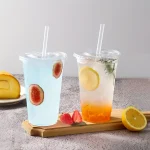 50Sets 12/16/20OZ Plastic Cups With Lids Clear Disposable Cups For Parties Iced Coffee Smoothie  Milkshake Cold Drinks 4