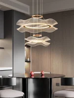 Round Modern Home Led Light for Living Room Nordic Led Ceiling Chandelier for Dining Room Indoor Living Room Pendant Lights 2