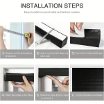 Self-Adhesive Pleated Blind High Shading Non-Woven Window Shade Bathroom Kitchen Balcony Zebra Blackout Curtain 5