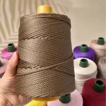 3mm Crocheting light weight Rope cool Hollow yarn to crochet Summer Sun Hat Hand Knitting thick threads bag hat Cushion Christma 4