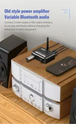Bluetooth 5.0 Receiver Digital to Analog Audio DAC Converter Adapter Digital SPDIF Optical Toslink to 3.5mm 3.5 AUX Jack RCA L/R 4