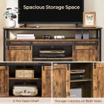TV Stand for 65 Inch TV, Farmhouse Entertainment Center with Storage, Wood Tall TV Stands for Living Room with, Customized 6