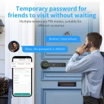 Tuya Smart Door Lock Bluetooth Fingerprint Recognition Electronic Lock Smart Life Home Automation System Supports Hotel Office 2