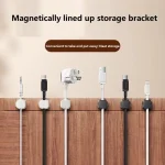 1-6PCS Magnetic Cable Holder Self-adhesive Cable Winder Menagment Desk Usb Cable Organizer for Office Desktop Home RXQ09 2