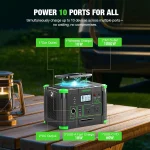 Portable Power Station 1000W, 999Wh Solar Generator, 110V Pure Sine Wave AC Outlets, 60W USB-C PD Fast Charging, 10, Customized 5