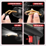 Multi-Purpose 200W Plastic Welding Gun Kit 4/6 Types Staples,With Soldering Tip For Bumper Repair Kayak Fixing & Plastic Bonding 5