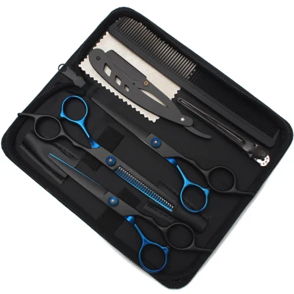 Hair Scissors JP Stainless Hairdressing Scissors 6" Haircut Set Thinning Shears Barber Shop Haircut Scissors Razor Combs C1001