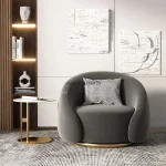 Light Luxury Simple Leisure Chaise Lounge Designer Sofa Chair Nordic Fabric Lazy Sofa Living Room Rotatable Chair Furniture 6