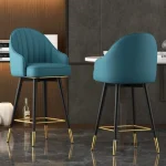 Modern Minimalist Living Room High Bar Chairs Home Furniture Restaurant Bar Stool Hotel Swivel Backrest Armchair p l 4
