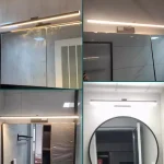 Led Mirror Lights Wall Lamps Bathroom Waterproof White Black LED Flat Lamp Modern Indoor Wall lamp Bathroom Lighting Make Up 5