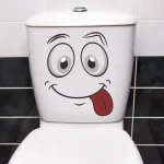 Cartoon Face Wall Stickers Self-adhesive Waterproof Moisture-proof Toilet Stickers Creative Refrigerator Stickers Decor