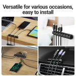 Wholesale Clips Cable Holder for MouseHeadphone Wire Organizer Cable Organizer Silicone USB Cable Winder Desktop Tidy Management 5