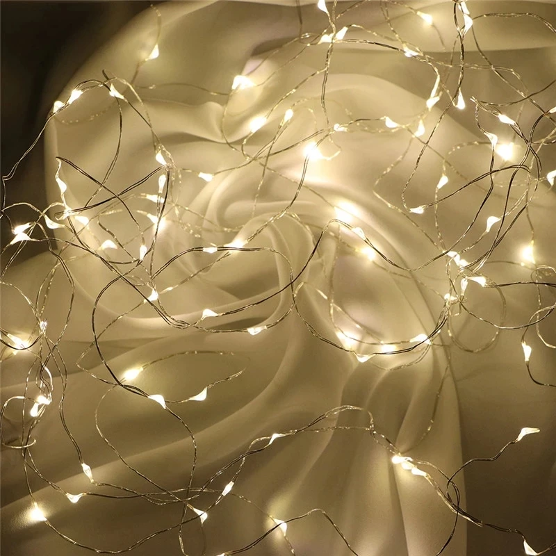 Fairy Lights AA Battery Powered 1M 10 2M 20 3M 30 5M 50 10M 100Leds Silver Led Copper Wire String Light Decorative Fairy Lights Fairy Lights AA Battery Powered 1M 10 2M 20 3M 30 5M 50 10M 100Leds Silver Led Copper Wire String Light Decorative Fairy Lights