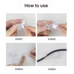 Cable Organizer Clips Cable Management Desktop Workstation ABS Wire Manager Cord Holder USB Charging Data Line Bobbin Winder 4