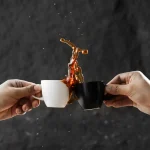 MHW-3BOMBER Espresso Mug 80ml Ceramic Coffee Cup and Saucer Professional Home Barista Latte Art Mug Exquisite Kitchen Accessorie 3
