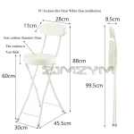 Foldable Chairs Modern Simple Bar Stool Portable Coffee Dining Chairs PU Backrest Fashion Furniture Narrow Space Storage Chairs 2