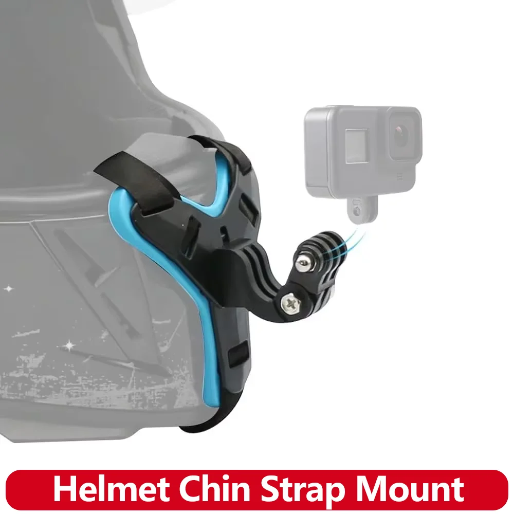 Motorcycle Helmet Chin Strap Mount for GoPro Hero 13 12 11 10 9 8 DJI Osmo Insta360 SJCAM SJ4000 AKASO Action Camera Accessories Motorcycle Helmet Chin Strap Mount for GoPro Hero 13 12 11 10 9 8 DJI Osmo Insta360 SJCAM SJ4000 AKASO Action Camera Accessories