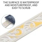 3D Wall Trim Line Skirting Sticker Self-Adhesive Vinyl Wall Trim Sticker 230*5*0.4cm Household Waterproof Baseboard Wall-paper 3