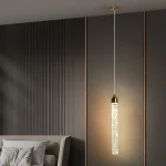 Luxury Crystal Pendant Light with Gold Fixtures Crystal Hanging Lamp  for Living Room Bedroom Dining Room Modern Home Decor