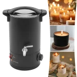 8L/10L/12L/15L Wax Melter for Candle Making, 1.8KW Electric Wax Melt Oven Stainless Steel Wax Melting Pot Wax Warmer Machine Kit 4