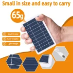 2W Solar Panel With USB Waterproof Outdoor Hiking And Camping Portable Battery Mobile Phone Charging Bank Charging Panel 5V 2
