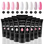 Gel Nail Polish Set Poly Nail Gel Kit With Nail Lamp Semi Permanent Gel Varnish Set Professional Nail Art Tools Kit Manicure Set 4