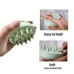 1PC Silicone Shampoo Brush Body Massage Brush Bath Shower Brush Salon Hairdressing Tool Scalp Spa Massage Comb Hair Washing Comb 3