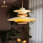 Modern Minimalist White UFO-Shaped Iron Pendant Lamp Nordic Design Home Decoration Hanging Light Hotel Restaurant Art Chandelier 4