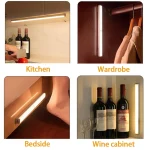 LED Motion Sensor Light Wireless LED Night Light Type C Rechargeable Light Cabinet Wardrobe Lamp Staircase Backlight For Kitchen 4