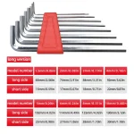 8pcs Allen Wrench Metric Wrench Inch Wrench L Wrench Size Allen Key Short Arm Tool Set Easy To Carry In The Pocket 2025 2