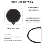 Microphone accessories Metal pop filter universal microphone windshield for studio recording condenser microphone 6