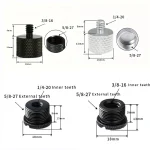 8pcs a set Mic Stand Thread Adapter Set 1/4,3/8 Male to 5/8 Female Microphone stand fixing Screw Adapter Transfer 4