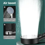 5 Modes Pressure Boost Shower Head Multifunction Adjustable Large Water Shower Nozzle Massage Bathroom Accessory 2